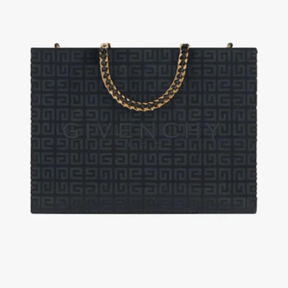 Medium G Tote shopping bag in 4G embroidered canvas